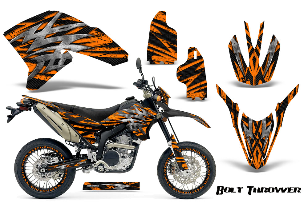 Yamaha WR250X R Graphics Kit Bolt Thrower Orange NP Rims